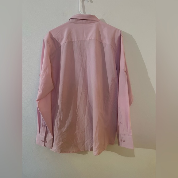 Silver Bait Pink XL Outdoor Utility Performance Light Pink Button Up Shirt - Picture 2 of 10